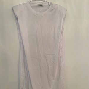 ARITZIA BABATON White Shoulder Pad Dress